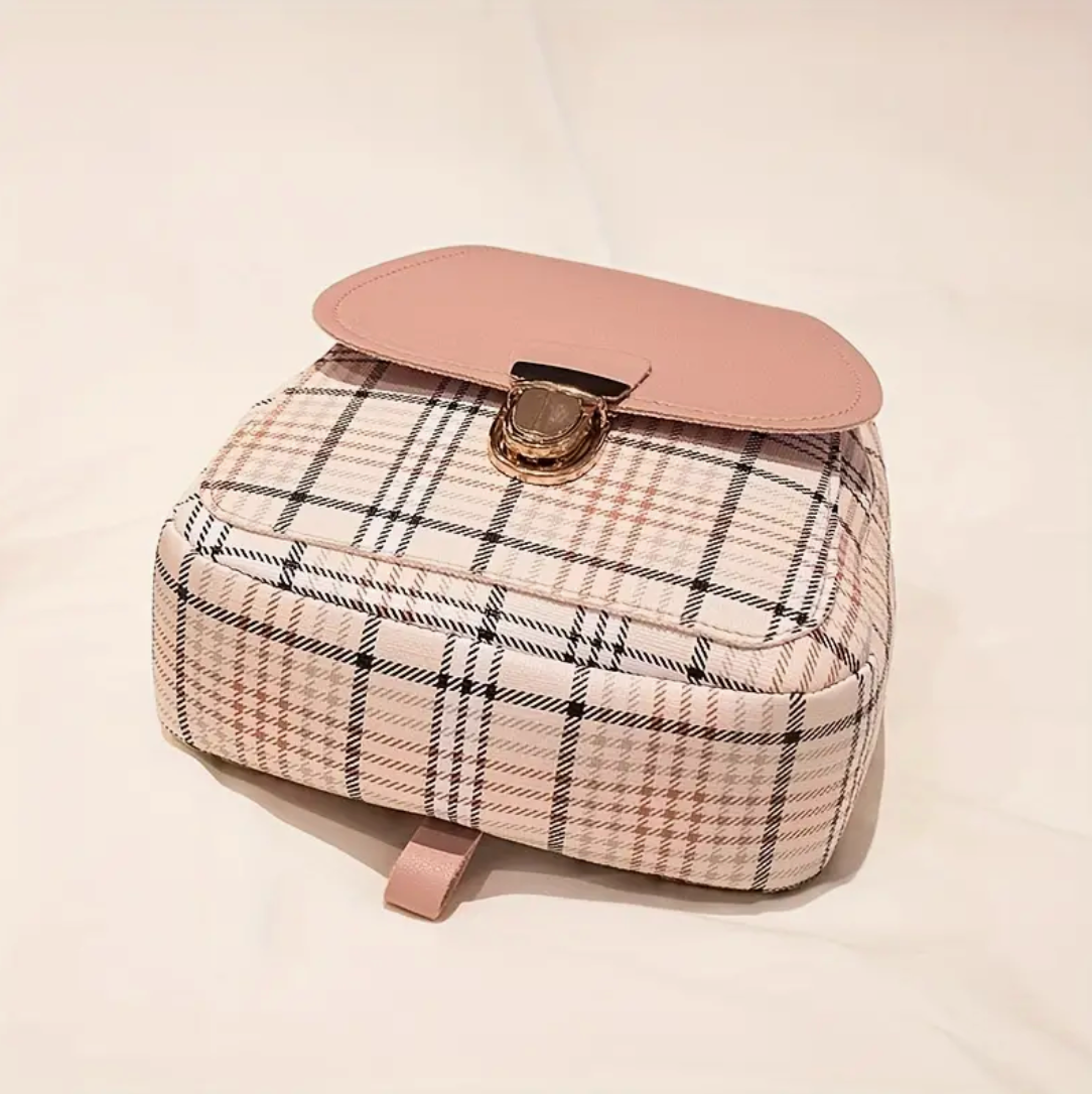 Luxury Plaid Backpack